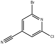 4-Pyridinecarbonitrile, 2-bromo-6-chloro- 结构式