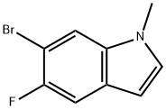 6-溴-5-氟-1-甲基-1H-吲哚 结构式