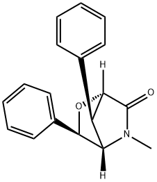 2-Oxa-5-azabicyclo[2.2.1]heptan-6-one, 5-methyl-3,7-diphenyl-, (1S,3R,4S,7R)- 结构式