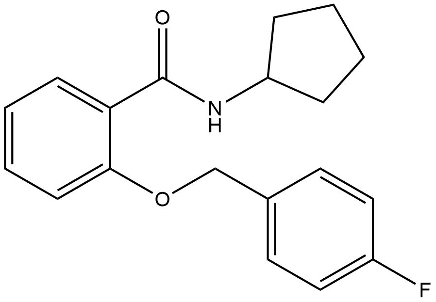 N-Cyclopentyl-2-[(4-fluorophenyl)methoxy]benzamide 结构式