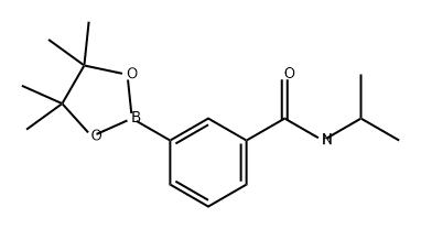 N-异丙基-3-(4,4,5,5-四甲基-1,3,2-二氧硼杂环戊烷-2-基)苯甲酰胺 结构式