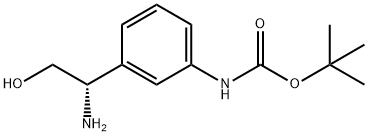 Carbamic acid, N-[3-[(1S)-1-amino-2-hydroxyethyl]phenyl]-, 1,1-dimethylethyl ester 结构式