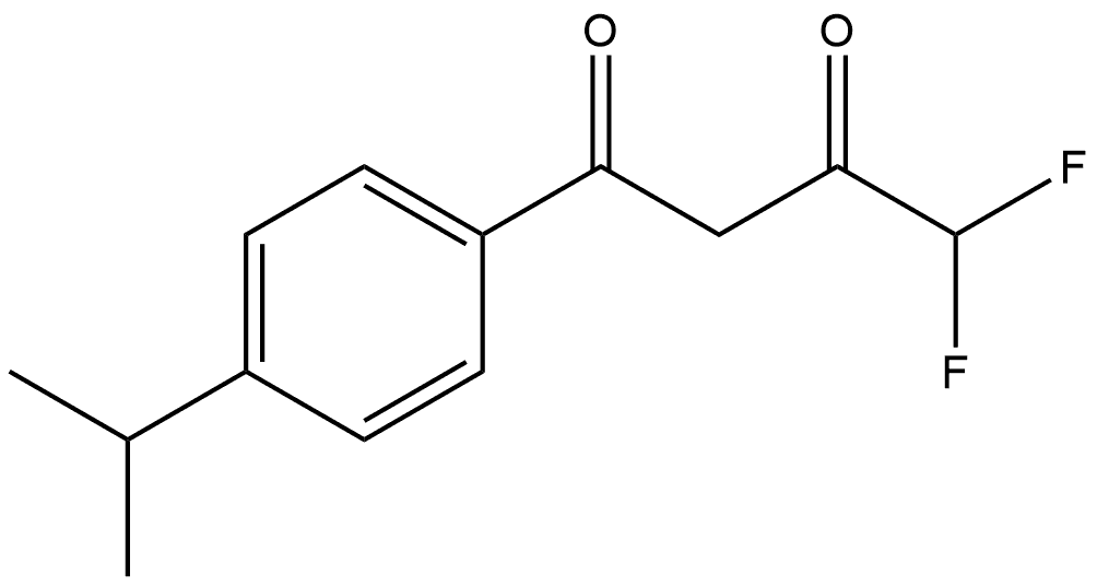 4,4-Difluoro-1-[4-(1-methylethyl)phenyl]-1,3-butanedione 结构式