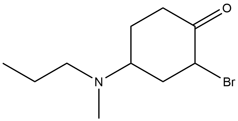 2-bromo-4-(methyl(propyl)amino)cyclohexan-1-one 结构式