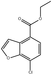 4-Benzofurancarboxylic acid, 7-chloro-, ethyl ester 结构式