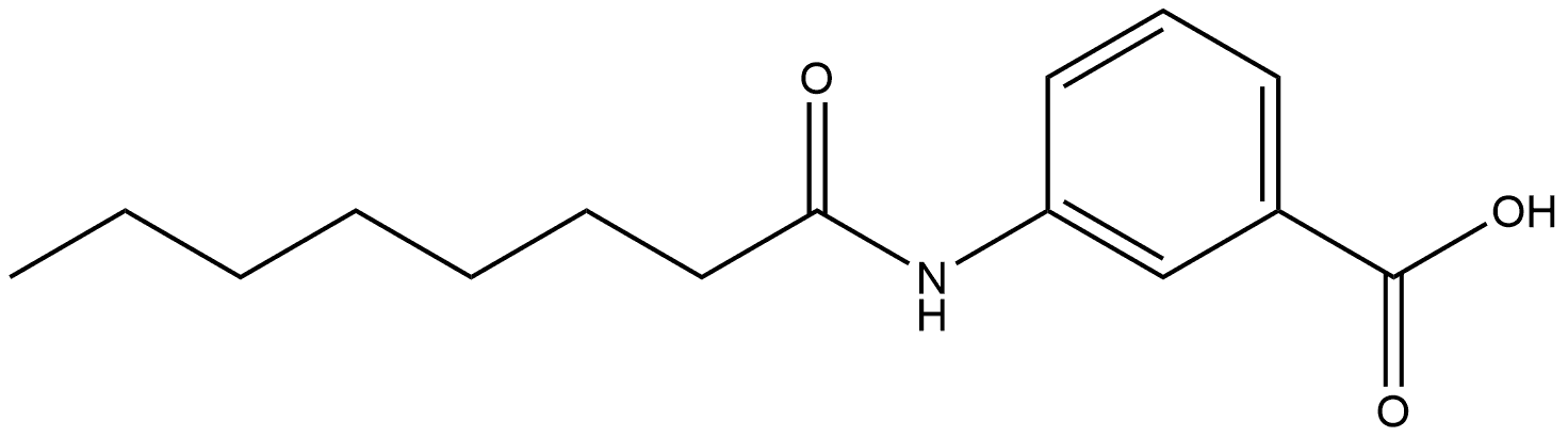 3-[(1-Oxooctyl)amino]benzoic acid 结构式