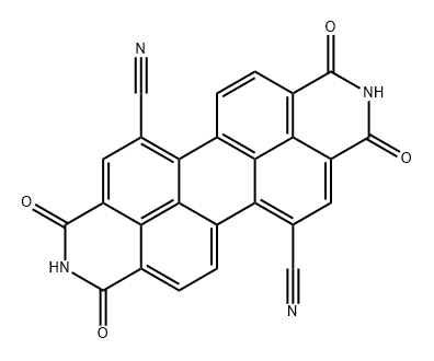 1,7-二甲腈-3,4,9,10-苝四甲酰二亚胺 结构式