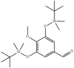 Benzaldehyde, 3,5-bis[[(1,1-dimethylethyl)dimethylsilyl]oxy]-4-methoxy- 结构式