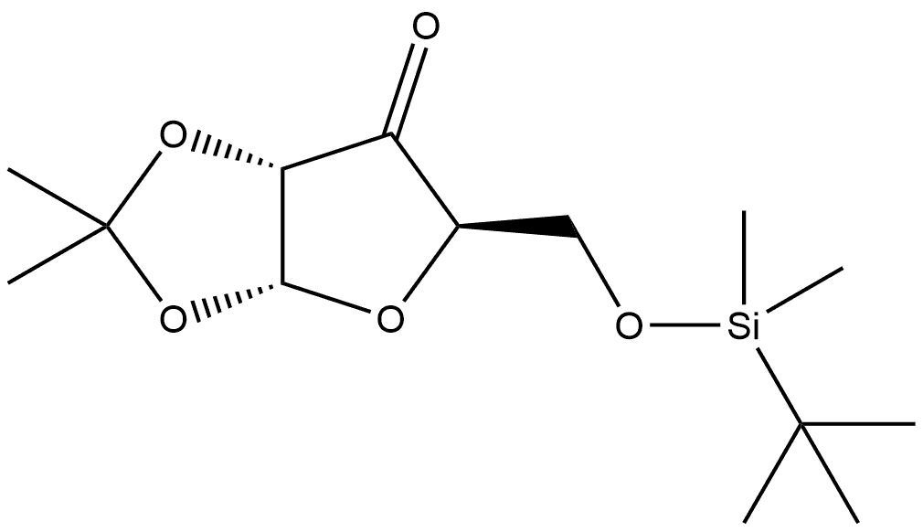 α-D-erythro-Pentofuranos-3-ulose, 5-O-[(1,1-dimethylethyl)dimethylsilyl]-1,2-O-(1-methylethylidene)- 结构式