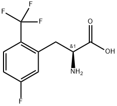 (2S)-2-amino-3-[5-fluoro-2-(trifluoromethyl)phenyl]propanoic acid 结构式