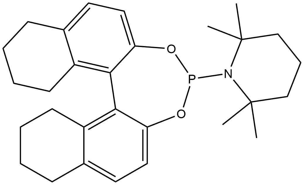 Piperidine, 2,2,6,6-tetramethyl-1-[(11bR)-8,9,10,11,12,13,14,15-octahydrodinaphtho[2,1-d:1',2'-f][1,3,2]dioxaphosphepin-4-yl]- 结构式