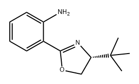 (R)-2-(4-(叔丁基)-4,5-二氢恶唑啉-2-基)苯胺 结构式