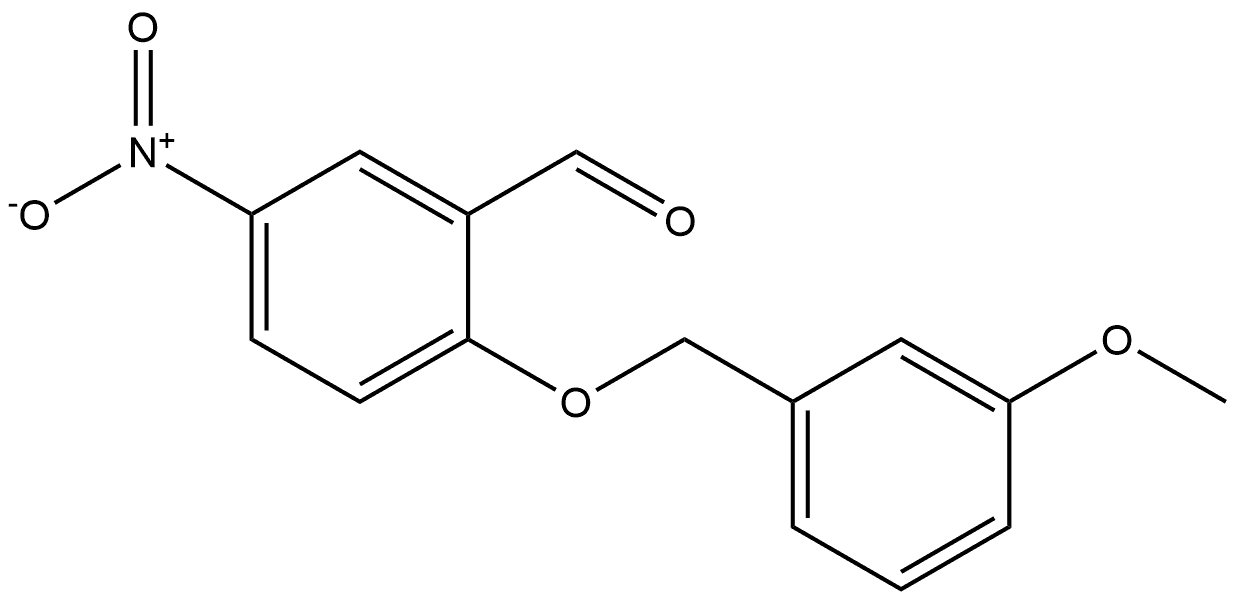 2-((3-methoxybenzyl)oxy)-5-nitrobenzaldehyde 结构式