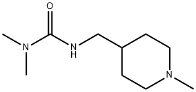 3,3-dimethyl-1-[(1-methylpiperidin-4-yl)methyl]ure a 结构式