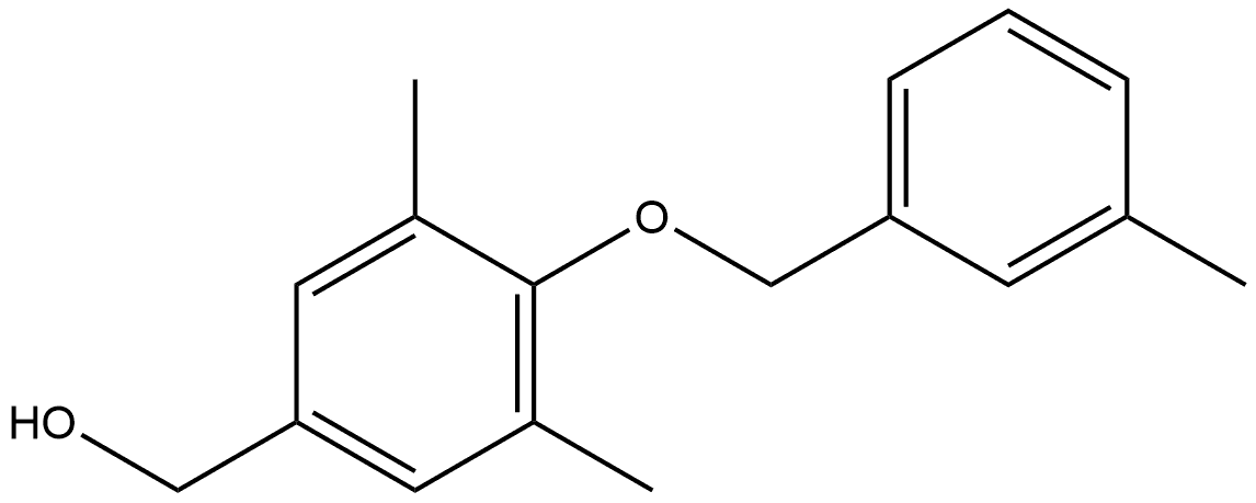 3,5-Dimethyl-4-[(3-methylphenyl)methoxy]benzenemethanol 结构式