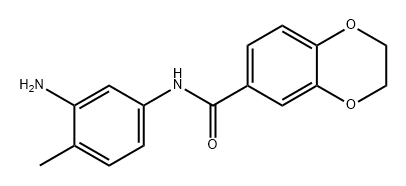 1,4-Benzodioxin-6-carboxamide, N-(3-amino-4-methylphenyl)-2,3-dihydro- 结构式