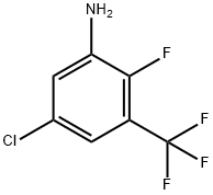 5-氯-2-氟-3-三氟甲基苯胺 结构式