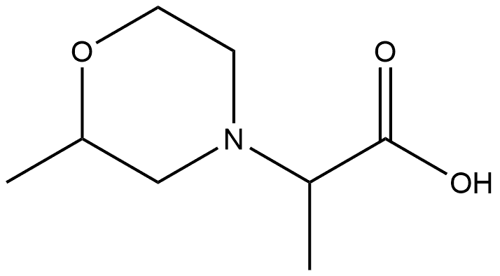 4-Morpholineaceticacid,α,2-dimethyl- 结构式