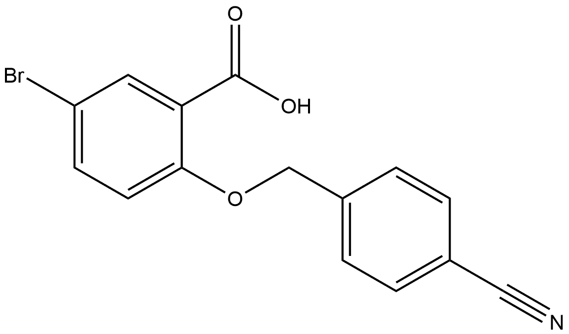 5-Bromo-2-[(4-cyanophenyl)methoxy]benzoic acid 结构式