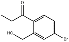 1-Propanone, 1-[4-bromo-2-(hydroxymethyl)phenyl]- 结构式