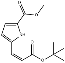 1H-Pyrrole-2-carboxylic acid, 5-[(1Z)-3-(1,1-dimethylethoxy)-3-oxo-1-propen-1-yl]-, methyl ester 结构式