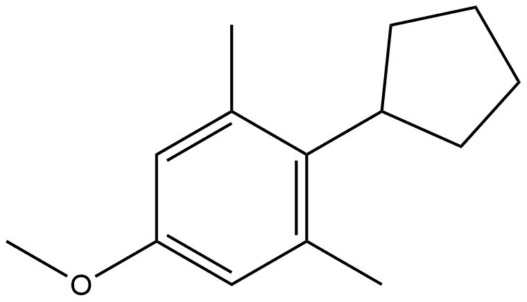 Benzene, 2-cyclopentyl-5-methoxy-1,3-dimethyl- 结构式