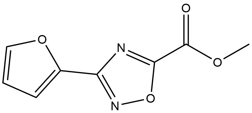 3-(2-呋喃基)-1,2,4-噁二唑-5-甲酸甲酯 结构式