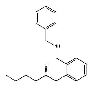 Benzenemethanamine, 2-[(2S)-2-methylhexyl]-N-(phenylmethyl)- 结构式