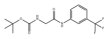 Carbamic acid, N-[2-oxo-2-[[3-(trifluoromethyl)phenyl]amino]ethyl]-, 1,1-dimethylethyl ester 结构式