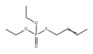 Phosphorothioic acid, S-2-buten-1-yl O,O-diethyl ester 结构式