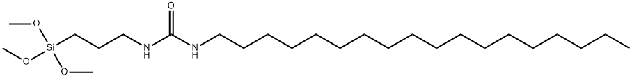 N-十八烷基-N'-[3-(三甲氧基硅烷基)丙基]脲 结构式
