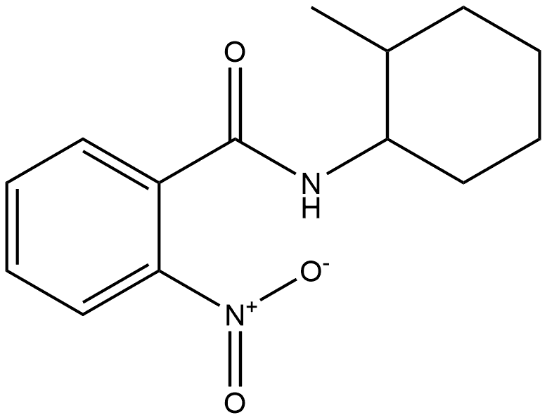 N-(2-methylcyclohexyl)-2-nitrobenzamide 结构式