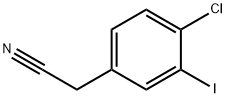 2-(4-氯-3-碘苯基)乙腈 结构式