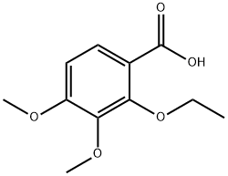 2-乙氧基-3,4-二甲氧基苯甲酸 结构式