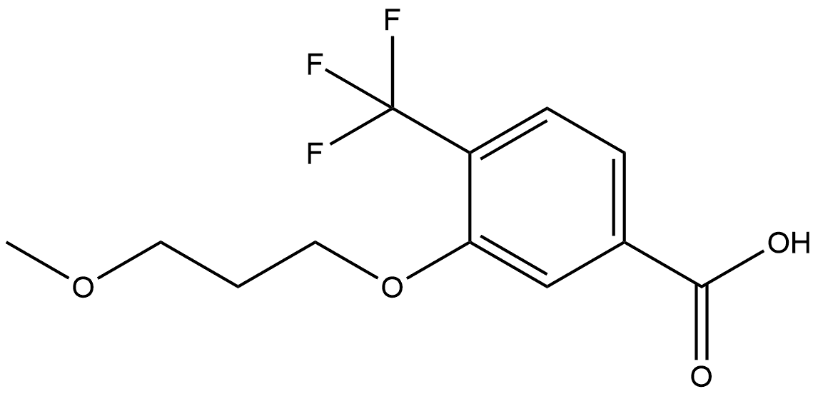 3-(3-Methoxypropoxy)-4-(trifluoromethyl)benzoic acid 结构式