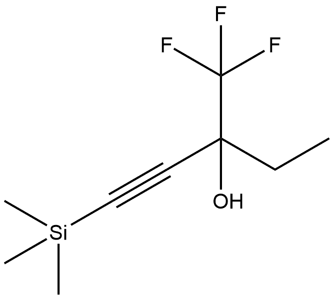 3-(Trifluoromethyl)-1-(trimethylsilyl)-1-pentyn-3-ol 结构式