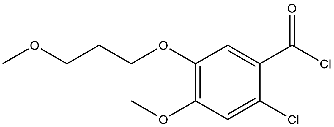 2-Chloro-4-methoxy-5-(3-methoxypropoxy)benzoyl chloride 结构式