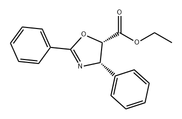 ETHYL (4S,5S)-2,4-DIPHENYL-4,5-DIHYDROOXAZOLE-5-CARBOXYLATE 结构式