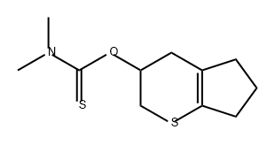 Carbamothioic acid, N,N-dimethyl-, O-(2,3,4,5,6,7-hexahydrocyclopenta[b]thiopyran-3-yl) ester 结构式