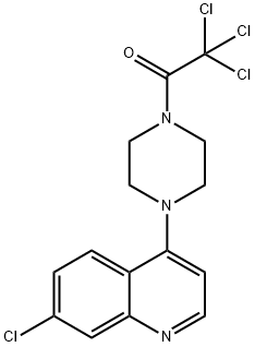 2,2,2-Trichloro-1-(4-(7-chloroquinolin-4-yl)piperazin-1-yl)ethanone 结构式