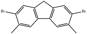 2,7-二溴-3,6-二甲基-9H-芴 结构式