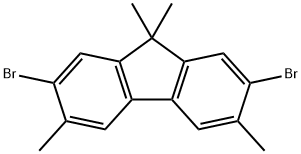 2,7-二溴-3,6,9,9-四甲基-9H-芴 结构式