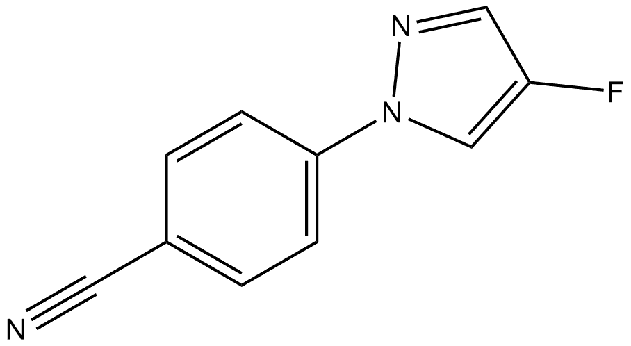 4-(4-Fluoro-1H-pyrazol-1-yl)benzonitrile 结构式