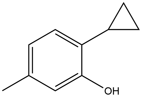 2-环丙基-5-甲基苯酚 结构式