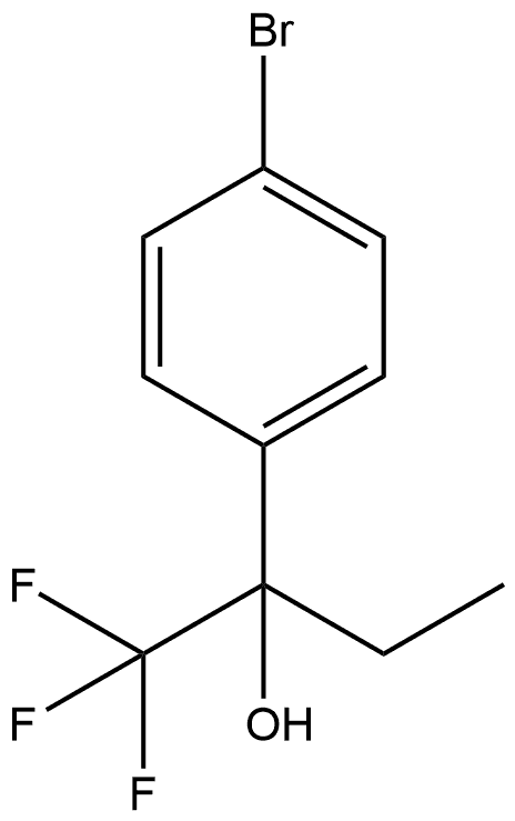 2-(4-bromophenyl)-1,1,1-trifluorobutan-2-ol 结构式