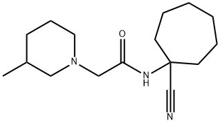 N-(1-cyanocycloheptyl)-2-(3-methylpiperidin-1-yl) acetamide 结构式