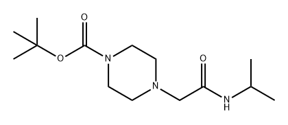 1-Piperazinecarboxylic acid, 4-[2-[(1-methylethyl)amino]-2-oxoethyl]-, 1,1-dimethylethyl ester 结构式