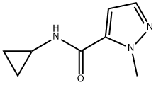 N-环丙基-1-甲基-1H-吡唑-5-甲酰胺 结构式