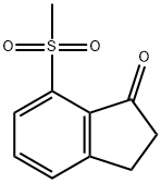 1H-Inden-1-one, 2,3-dihydro-7-(methylsulfonyl)- 结构式