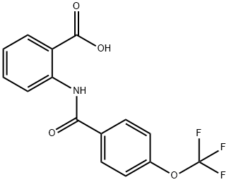 2-(4-(三氟甲氧基)苯甲酰氨基)苯甲酸 结构式